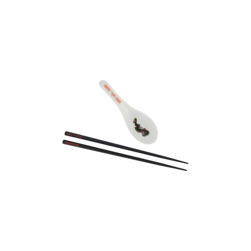 Srl . Chopsticks & Spoon Set Red