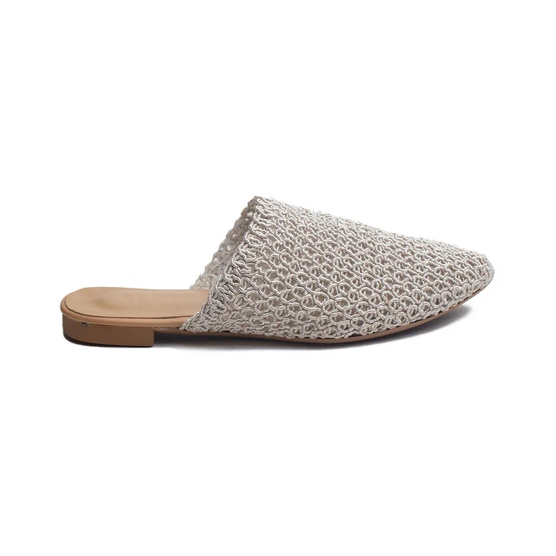 Turkish Women Grey MAGDOOL Mules #1738
