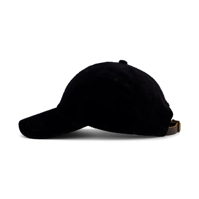 Corduroy Ball Cap Polo Black
