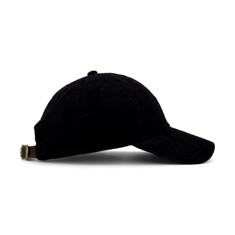Corduroy Ball Cap Polo Black