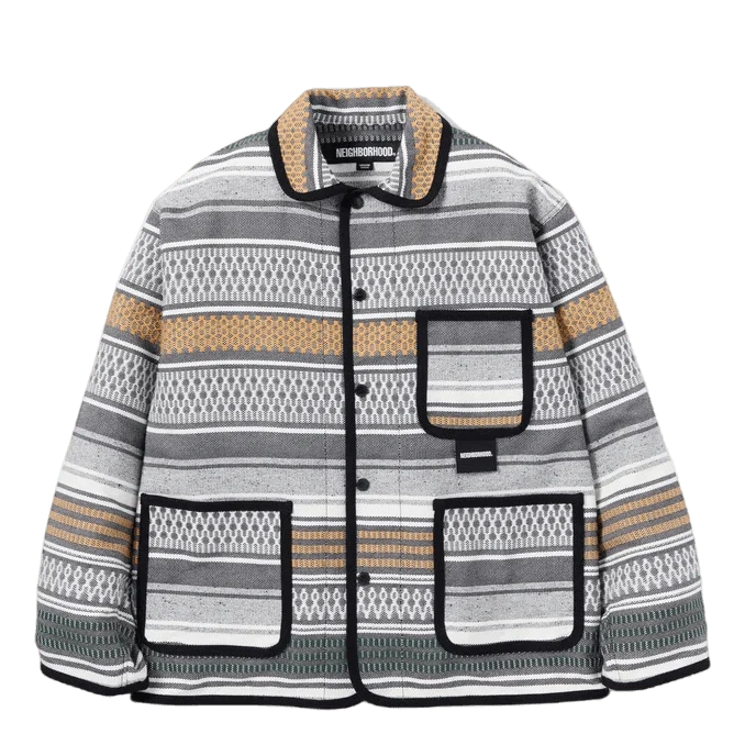 Mexican Blanket Jacket Gray