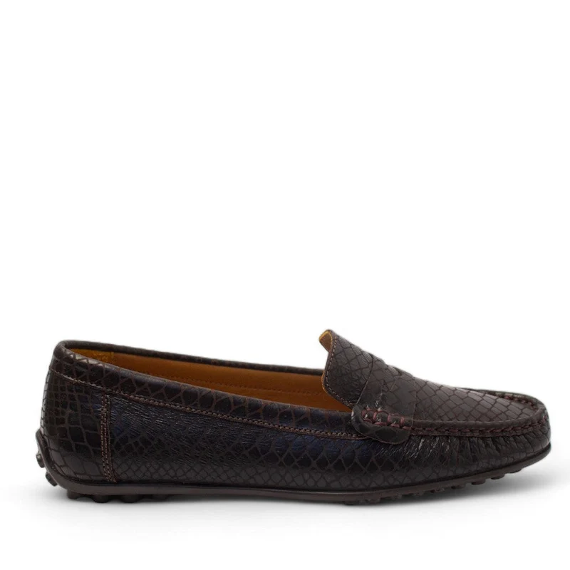 Women Brown Leather Espadrilles #2817
