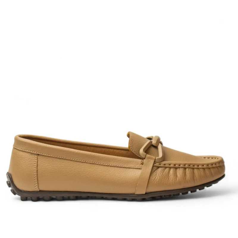 Women Beige Leather Espadrilles #2796