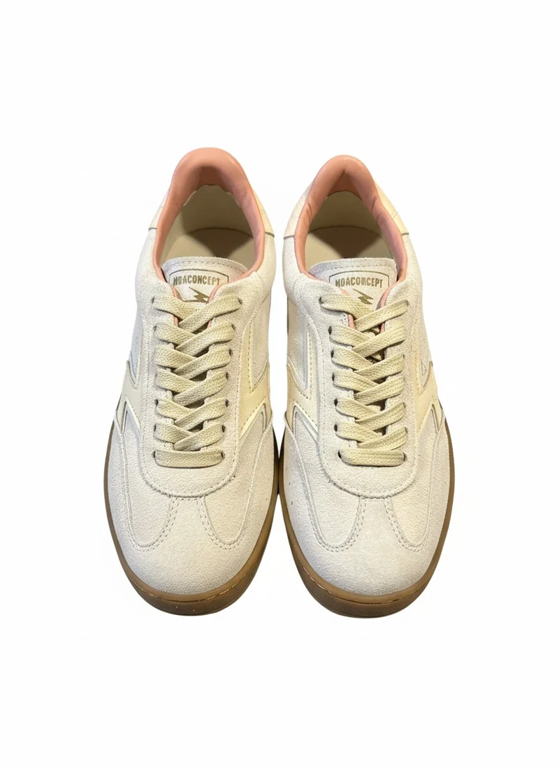 CLUB OFF WHITE STONEWASH SUEDE LIGHT LOGO AND DETAILS pink