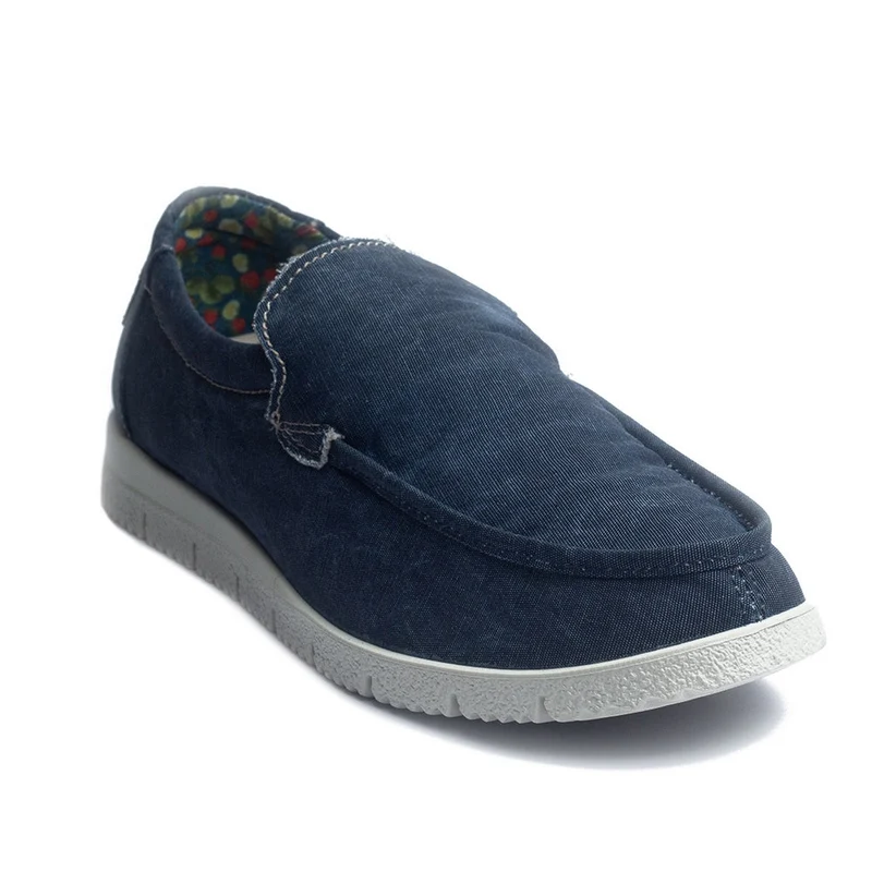 Italian Men Dark Blue Cloth Espadrilles #4065