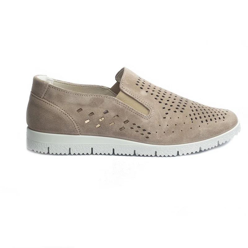 Italian Men Grey Chamois Espadrilles #4061