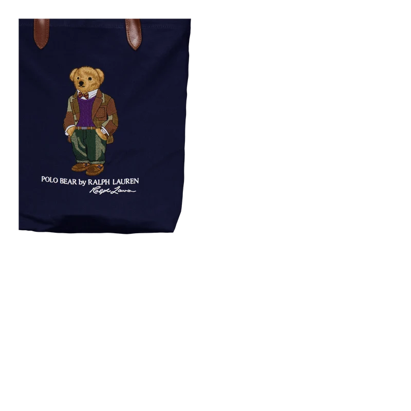 Polo Bear Twill Shopper Tote Newport Navy Bear
