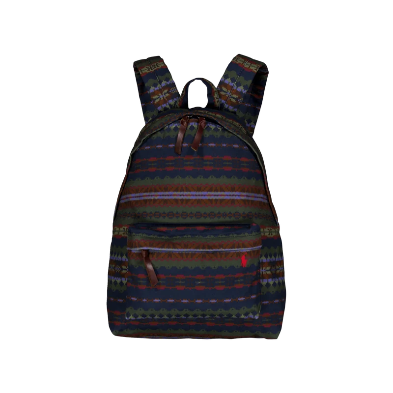 Fair Isle Canvas Backpack Printed Fairisle