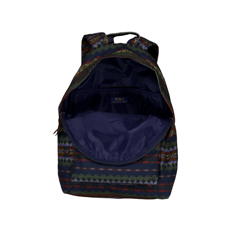 Fair Isle Canvas Backpack Printed Fairisle