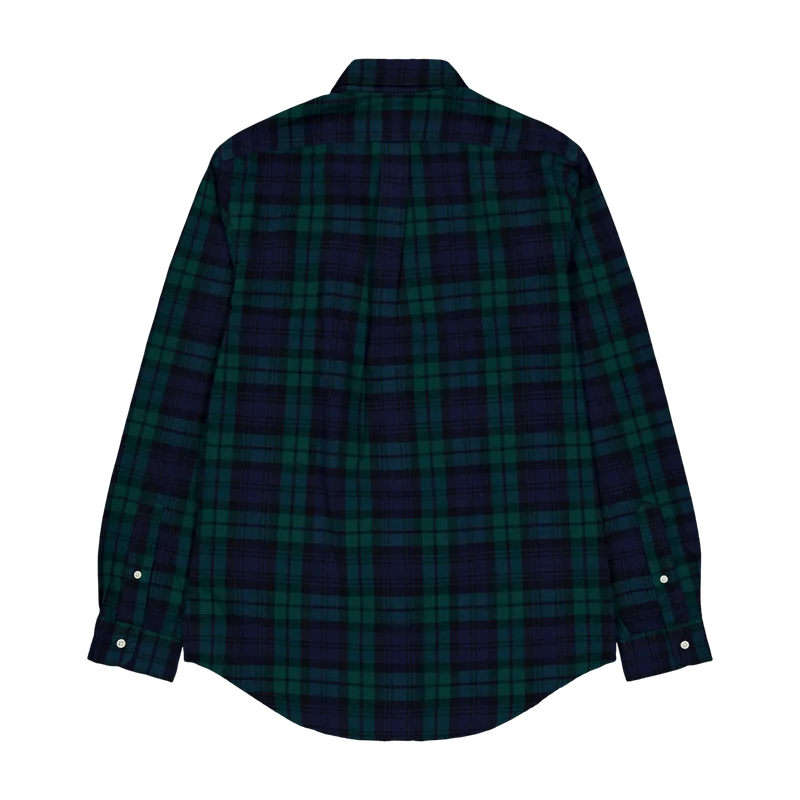 Custom Fit Plaid Oxford Shirt 5753 Navy/Green Multi