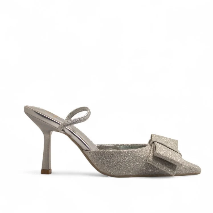 Europeon Union Women Silver Satin Soiree #3536