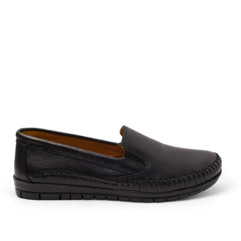Women Black Leather Espadrilles #2783