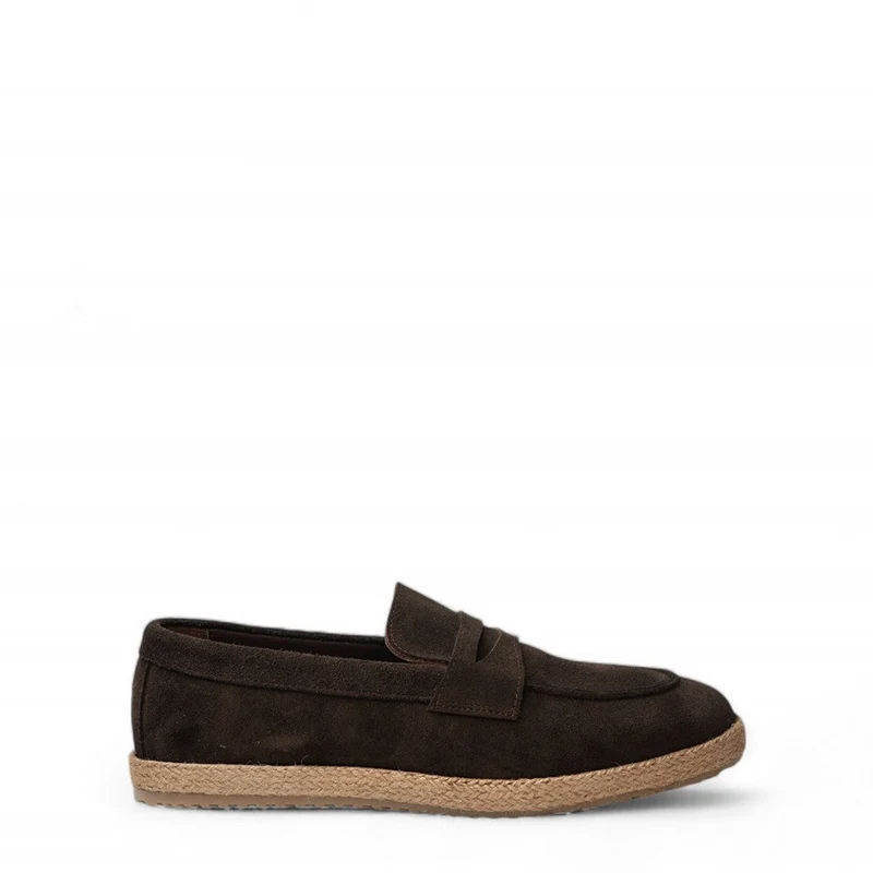 Men Brown Chamois Espadrilles #4615