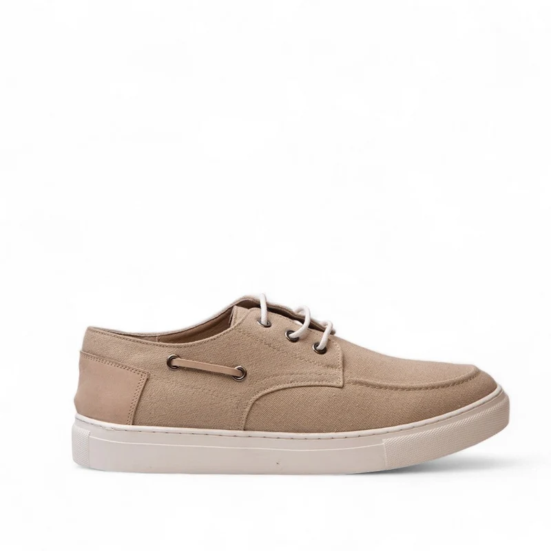 Men Beige Cloth Espadrilles #4498