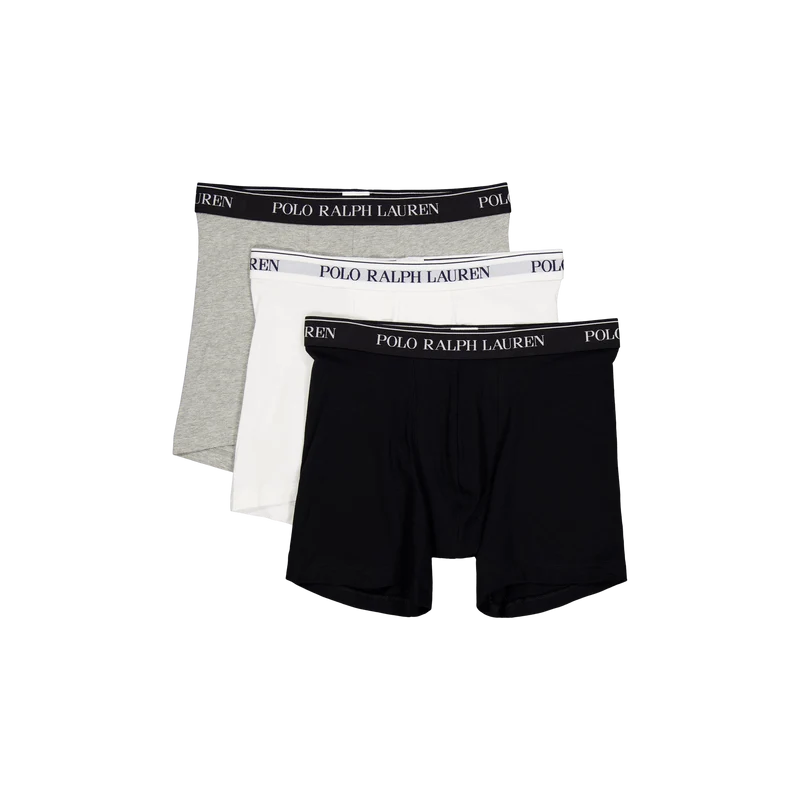 Stretch Cotton Boxer Brief 3-Pack 3PK White / Polo Blk / Andover Htr