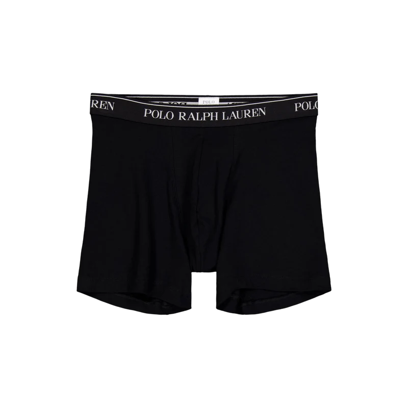 Stretch Cotton Boxer Brief 3-Pack 3PK White / Polo Blk / Andover Htr