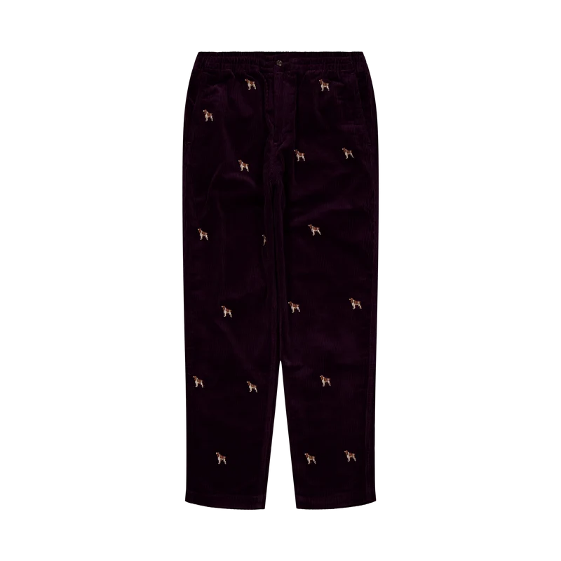 Polo Prepster Classic Fit Corduroy Pant Chelsea Purple W/Spaniel Emb