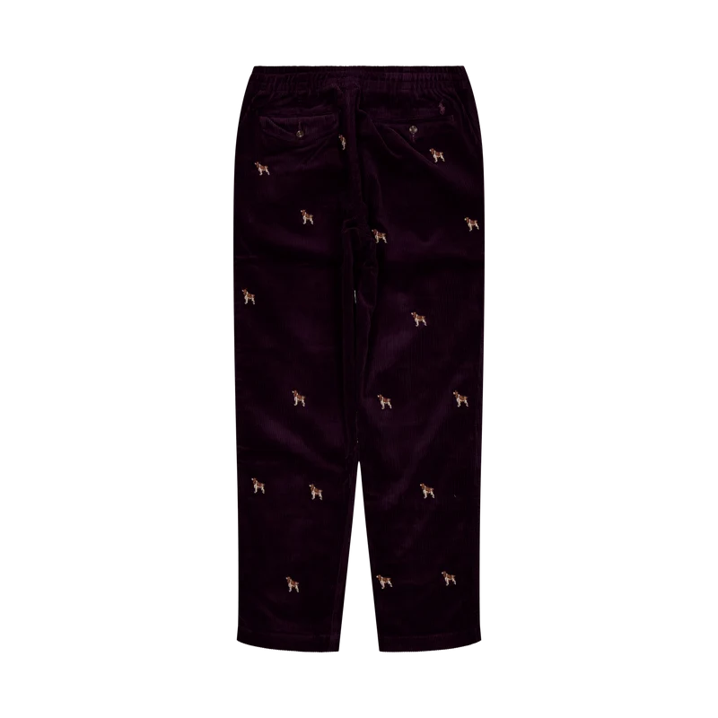 Polo Prepster Classic Fit Corduroy Pant Chelsea Purple W/Spaniel Emb
