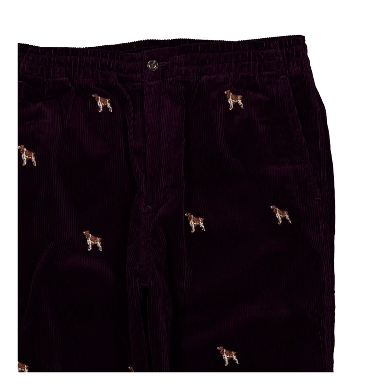 Polo Prepster Classic Fit Corduroy Pant Chelsea Purple W/Spaniel Emb