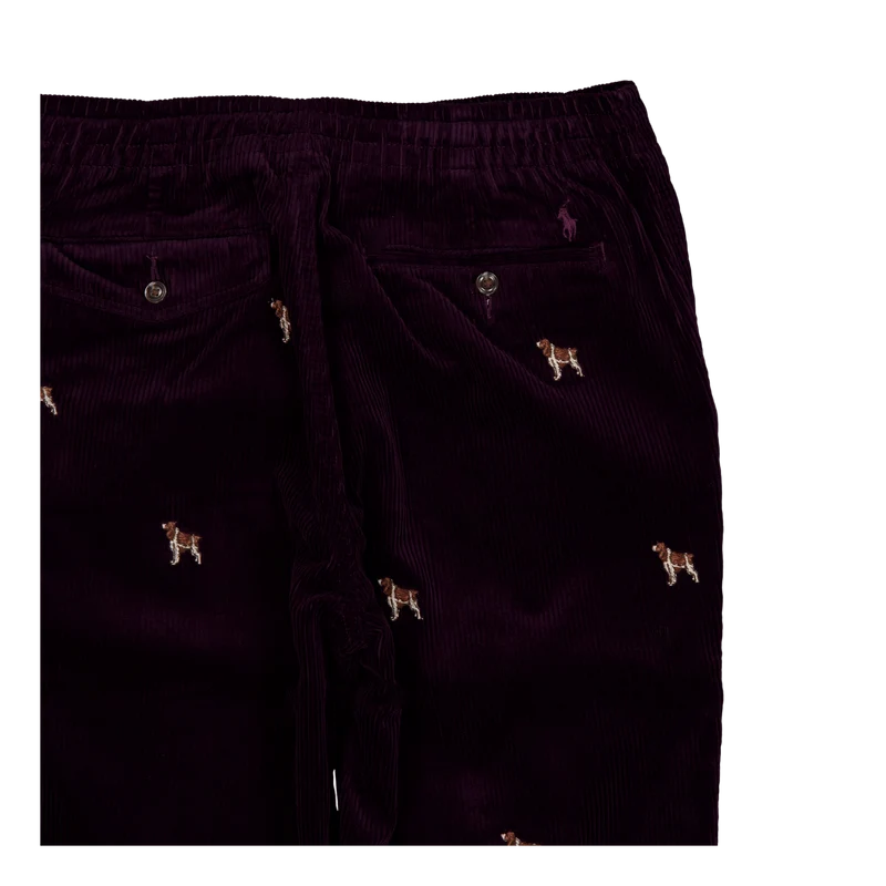 Polo Prepster Classic Fit Corduroy Pant Chelsea Purple W/Spaniel Emb
