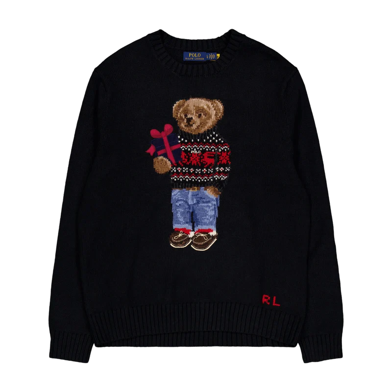 Polo Bear Cotton-Cashmere Sweater Polo Black