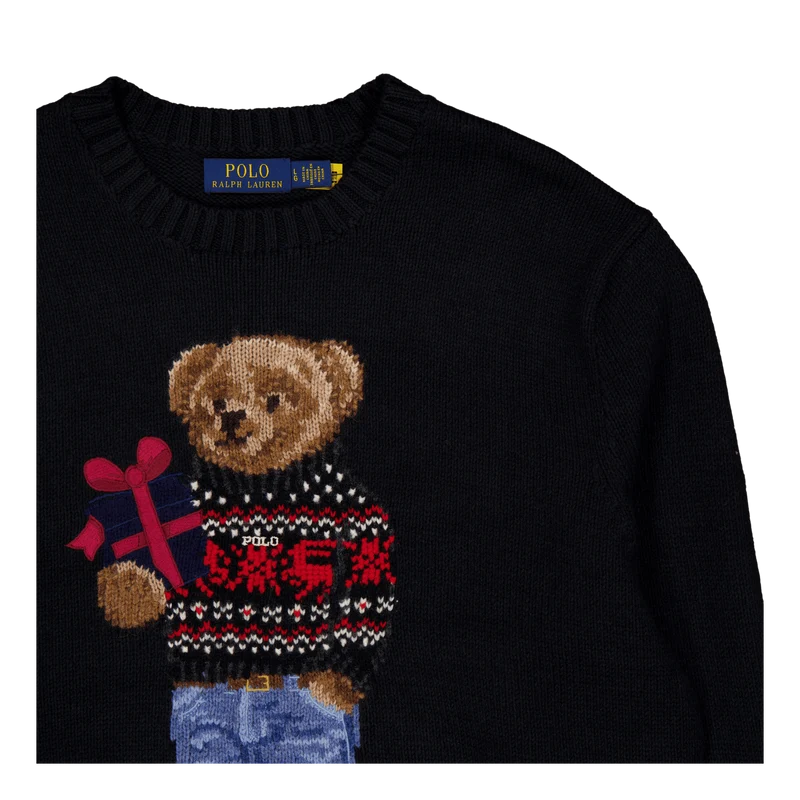 Polo Bear Cotton-Cashmere Sweater Polo Black