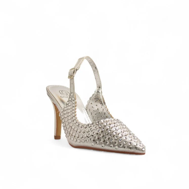 Europeon Union Women Silver Leather Soiree #3530