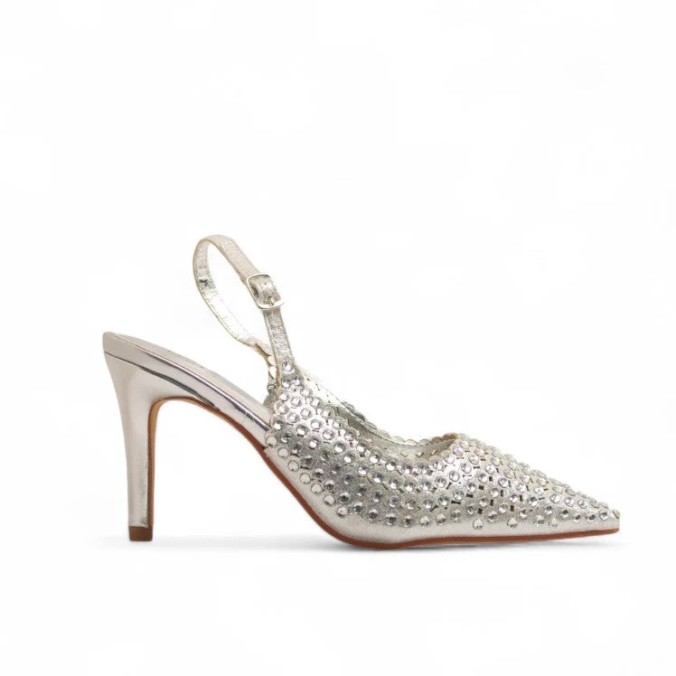 Europeon Union Women Silver Leather Soiree #3530