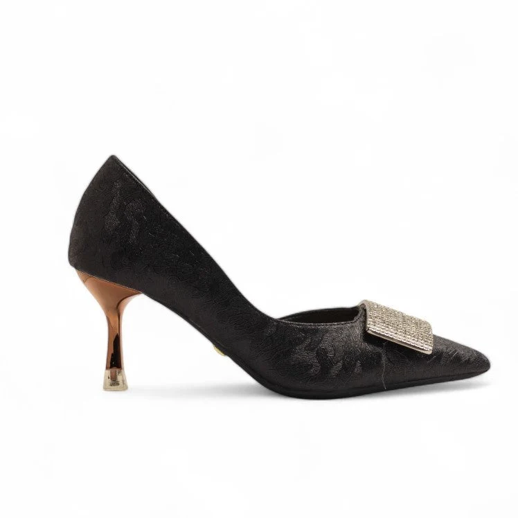 Europeon Union Women Black Leather Soiree #3523