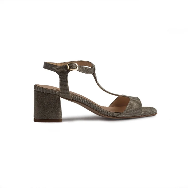 Italian Women Gold Satin Soiree Sandal #1323