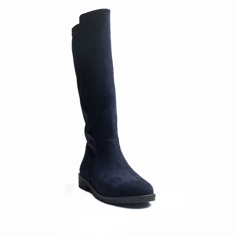Women Dark Blue Chamois Boots #1204