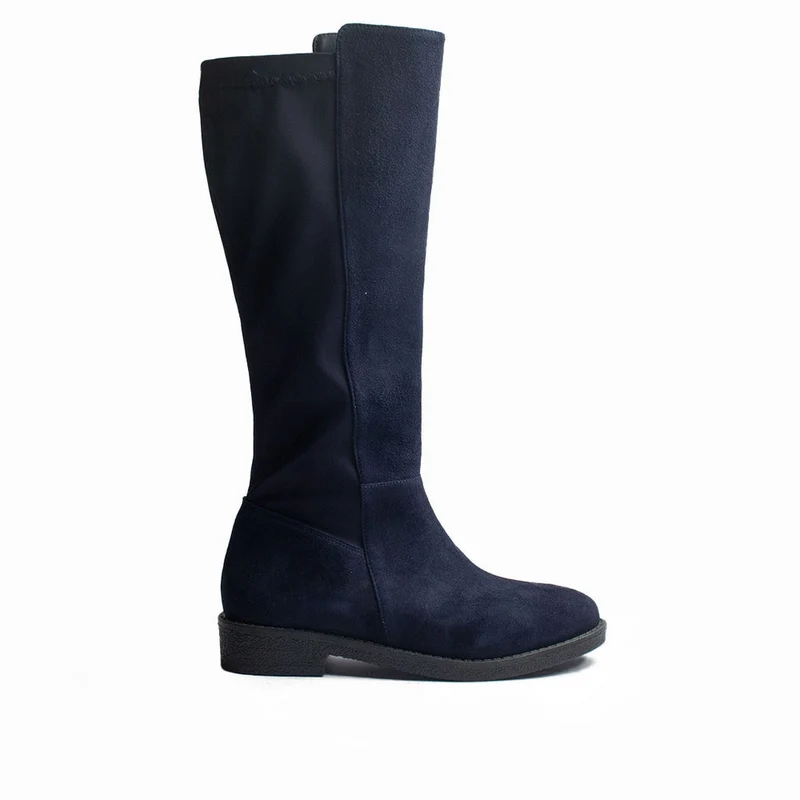 Women Dark Blue Chamois Boots #1204
