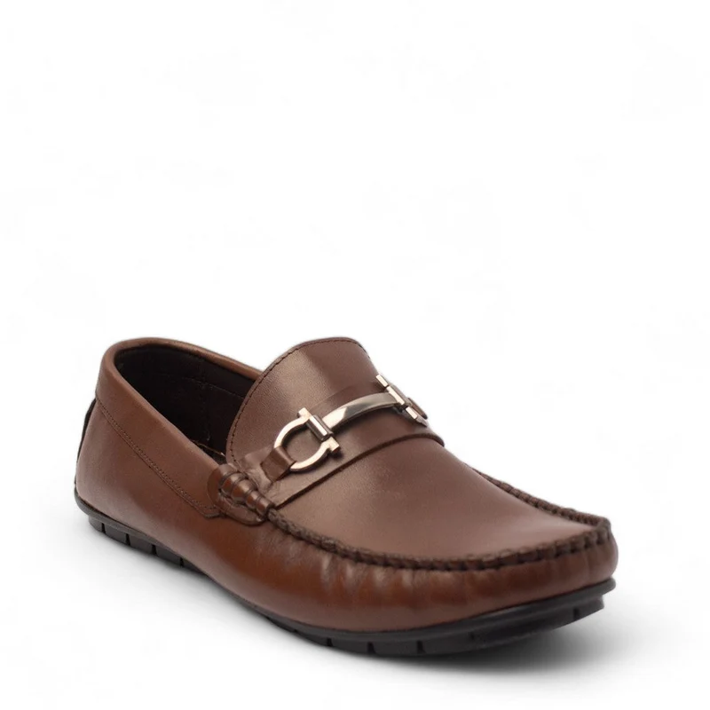 Men Brown Leather Espadrilles #4430