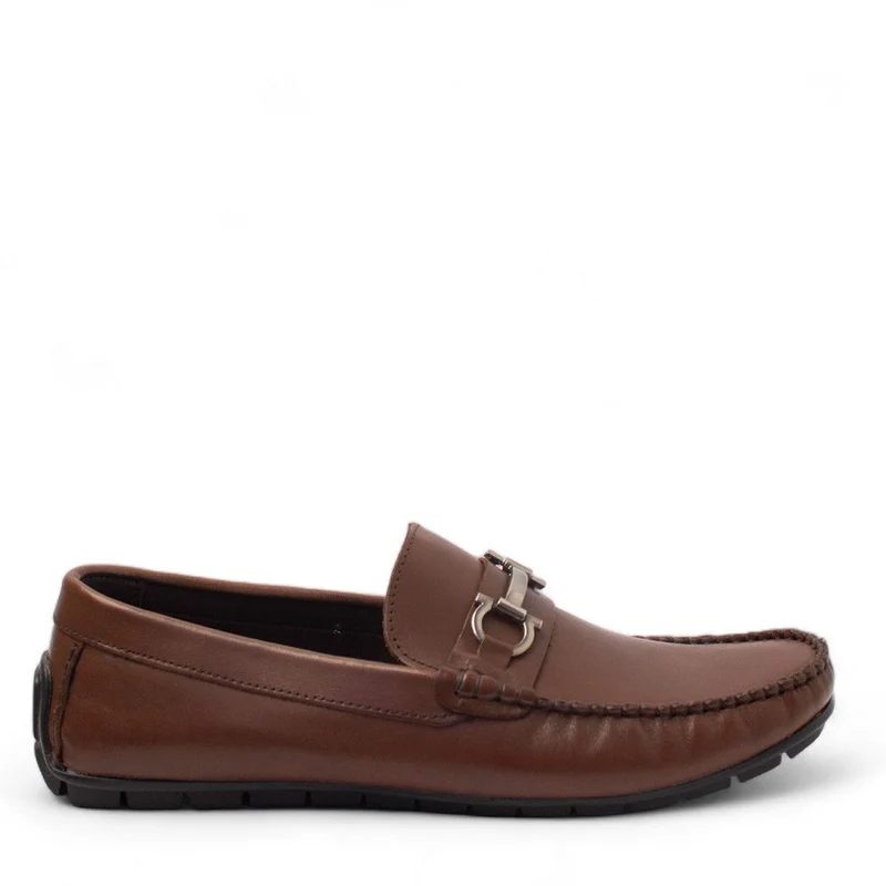 Men Brown Leather Espadrilles #4430