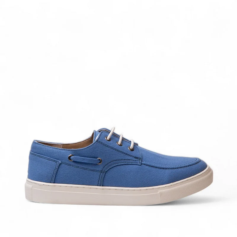Men Light Blue Cloth Espadrilles #4495