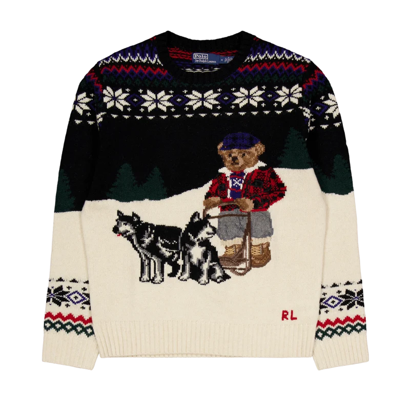Polo Bear Wool-Blend Sweater Snowflake Combo