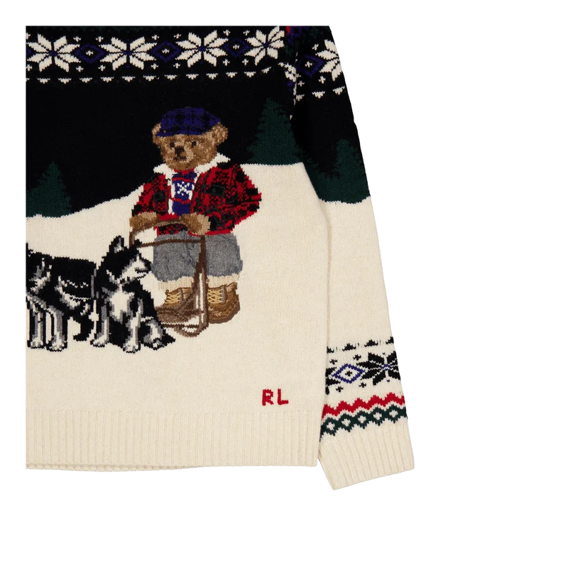 Polo Bear Wool-Blend Sweater Snowflake Combo