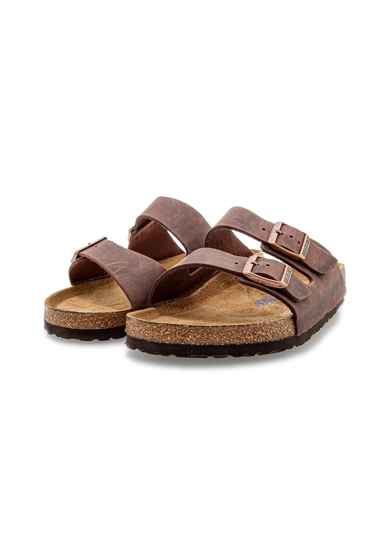 Arizona Soft Footbed Natural Leather Oiled Narrow habana