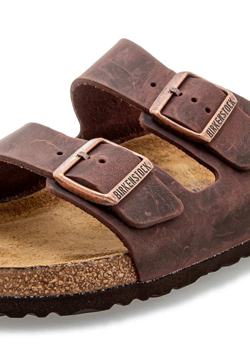 Arizona Soft Footbed Natural Leather Oiled Narrow habana
