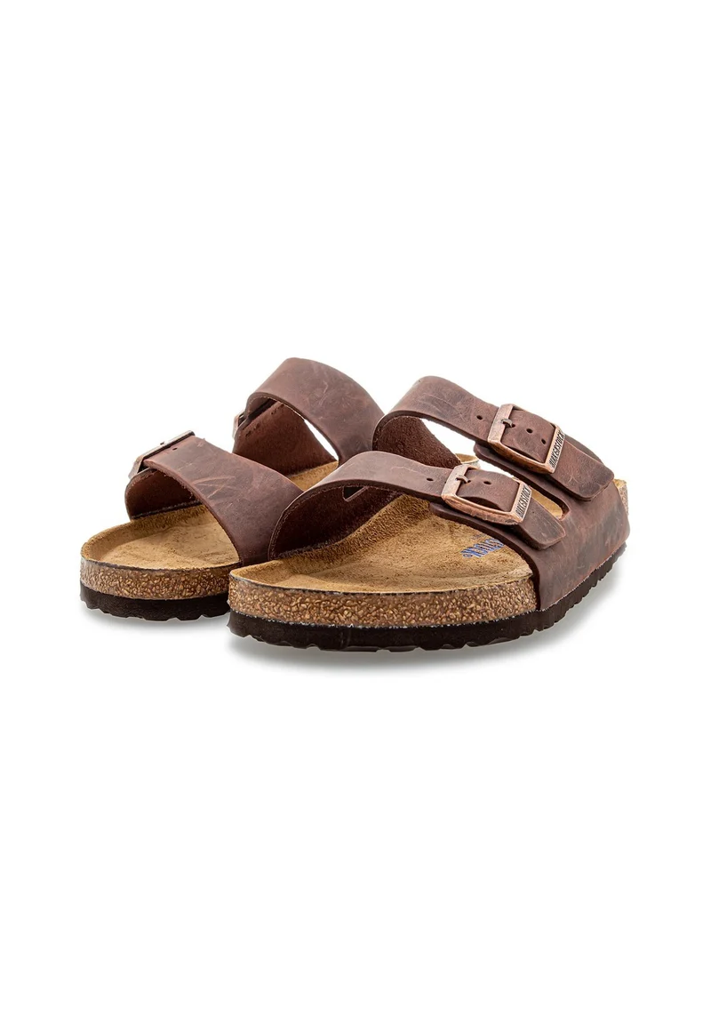 Arizona Soft Footbed Natural Leather Oiled Narrow habana