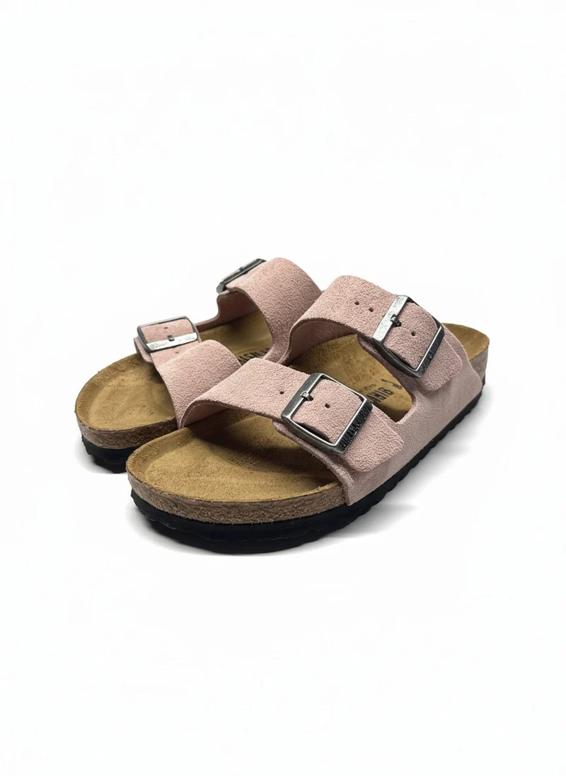 Arizona Suede Leather Unisex Narrow pink clay