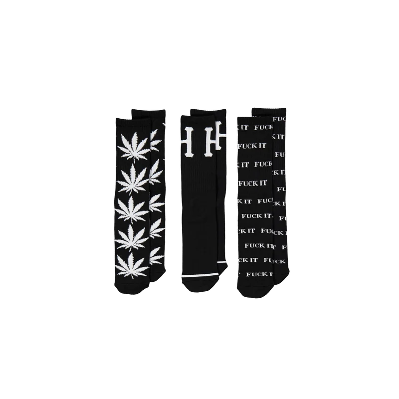 Huf Variety 3 Pack Sock Black/white