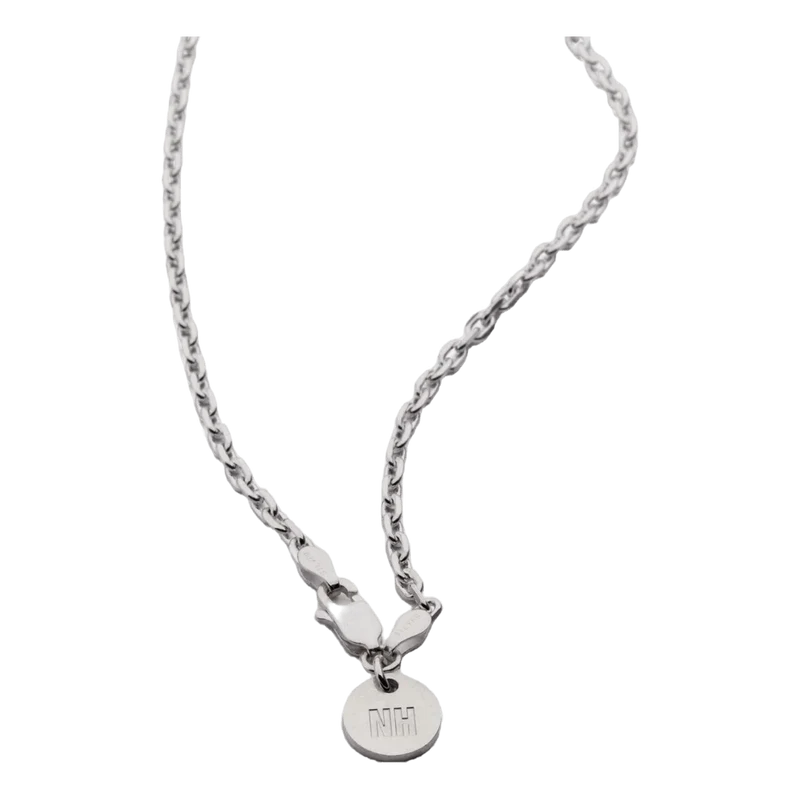 Silver Safety Pin Necklace Silver