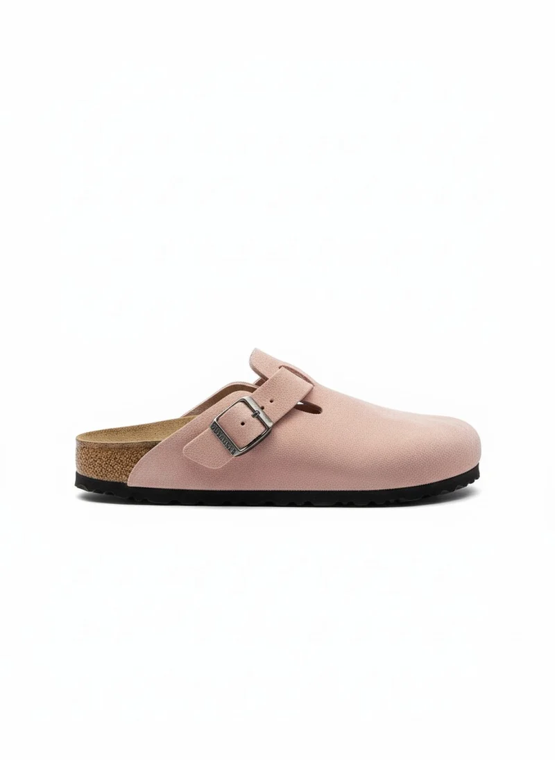 Boston Suede Leather Unisex Narrow pink clay