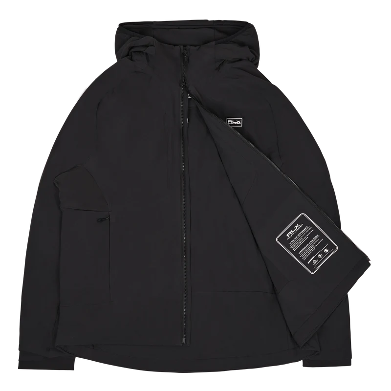 Stretch Ripstop Hooded Jacket Polo Black