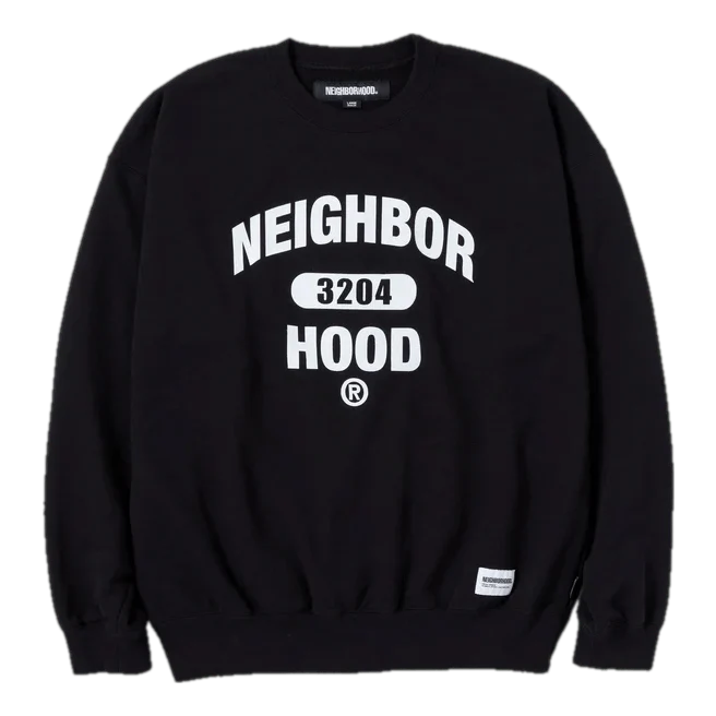 College Sweatshirt Ls Black