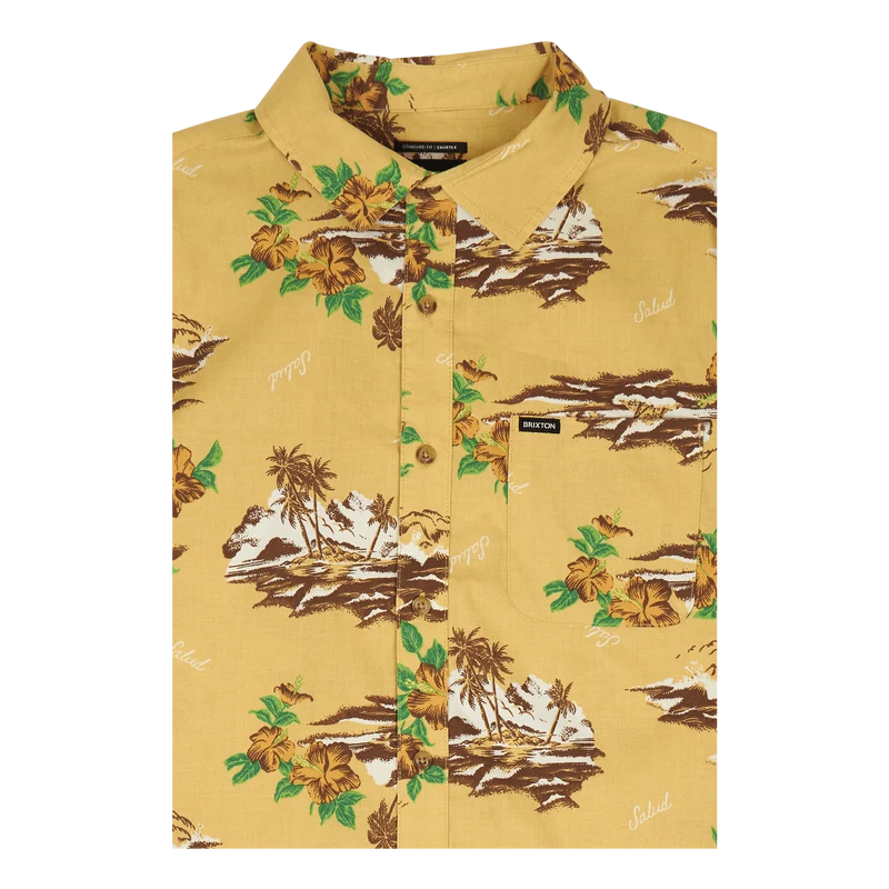 Charter Print S/s Wvn Straw/paradise