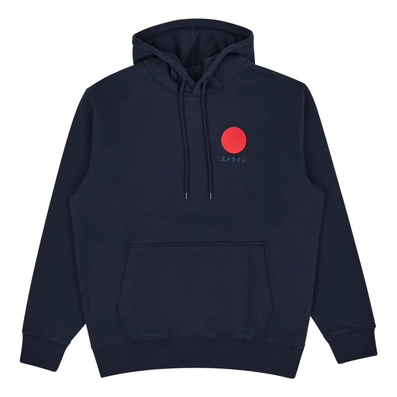Japanese Sun Hoodie Sweat Navy Blazer Garment Washed