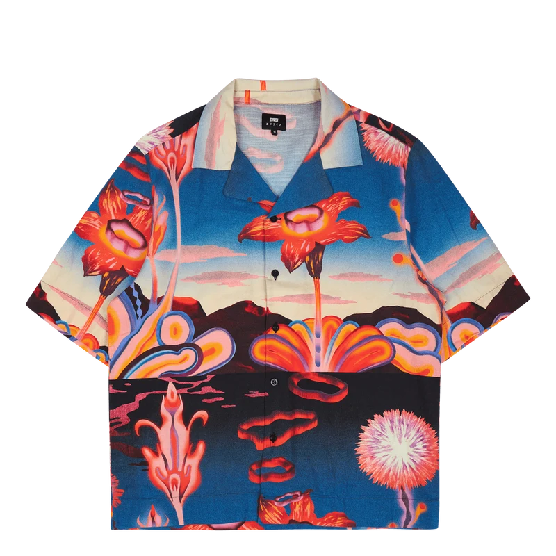 Hana No Shita Shirt Ss Multicolor Garment Washed