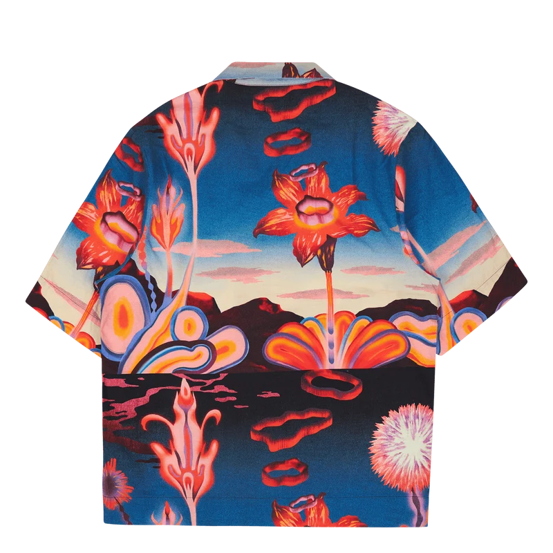 Hana No Shita Shirt Ss Multicolor Garment Washed